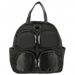 Женская кожаная сумка-рюкзак 8777 BLACK